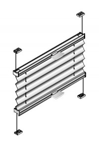 BB24 verstellbares verspanntes Plissee/ Luxaflex