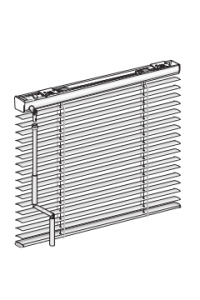 Horizontaljalousie aus Aluminium mit Kurbelbedienung/16-25-35 mm Lamellen